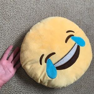 Laughing and heart eye emoji pillows